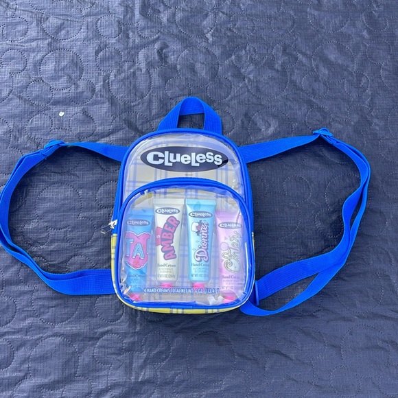 Clueless Clear Backpack with 4 Scented Hand Creams (1oz) each New in Package - Picture 2 of 4